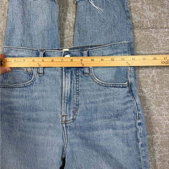 Madewell The Perfect Vintage Raw Hem Crop jeans Light Wash Size 26 - Picture 6 of 10